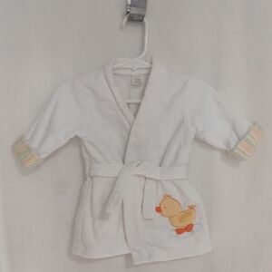 Carter's White Duck Embroidered Kids Robe